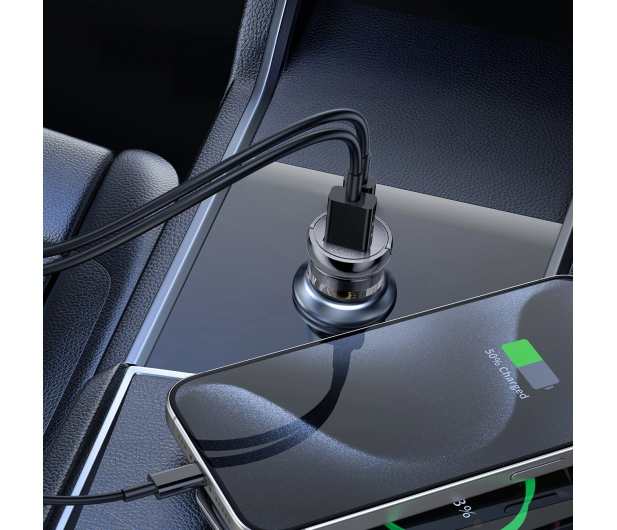 Wozinsky Ładowarka 65W samochodowa USB-C PD 65W / USB-A  45W QC 3.0 c - 1487880 - zdjęcie 4
